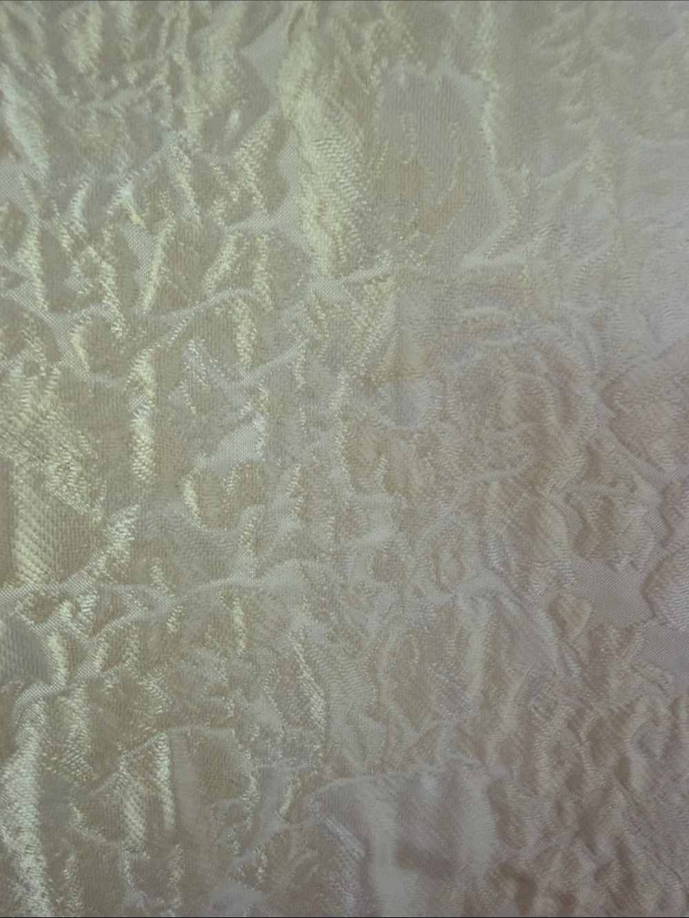 Cream + Gold Textured Mini Dress with V-Notch Neck - Picture 2 of 2
